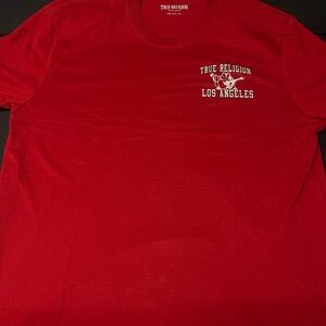 True Religion Red Short Sleeve Tee